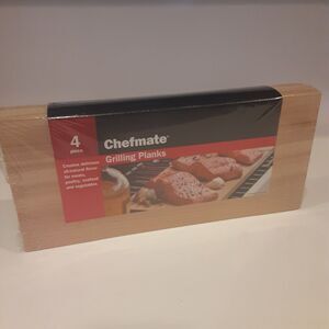 Chefmate Cedar Grilling Planks 4pc New BBQ